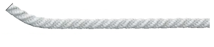 FSE Polyamidové trojvrkočové biele lano